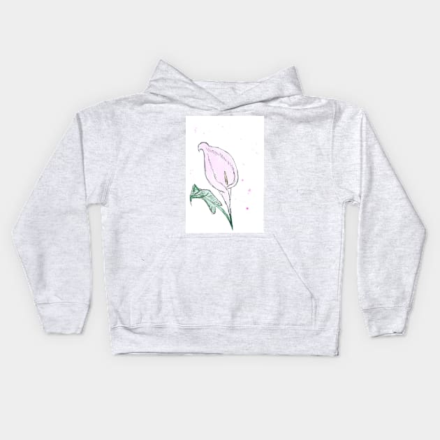 Calla flower. Watercolor, art decoration, sketch. Illustration hand drawn modern Kids Hoodie by grafinya